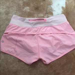 Pink Lululemon Speed shorts